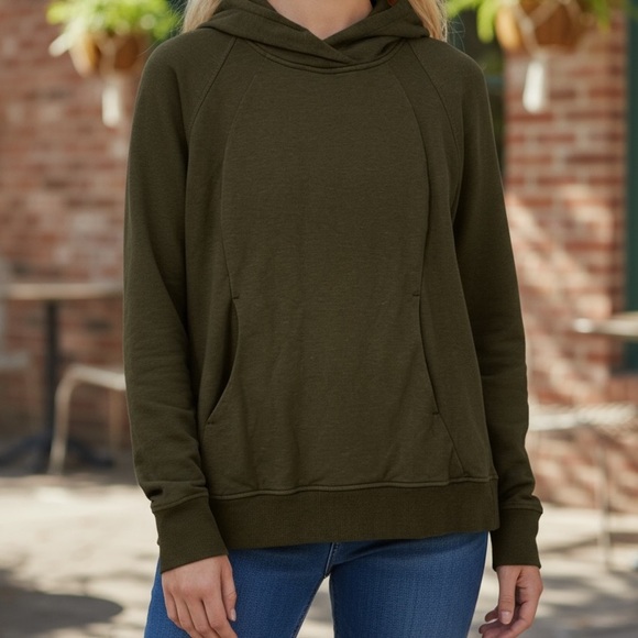 lululemon athletica Tops - Lululemon All Yours Hoodie Athletic Stretch Algae Green Women’s Size 8 Fleece